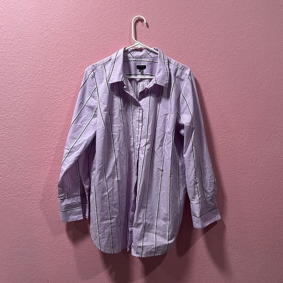 TALBOTS Men’s Purple Striped Casual Button Shirt Size XL - Picture 1 of 4